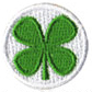 lucky shamrock soccer ball patch